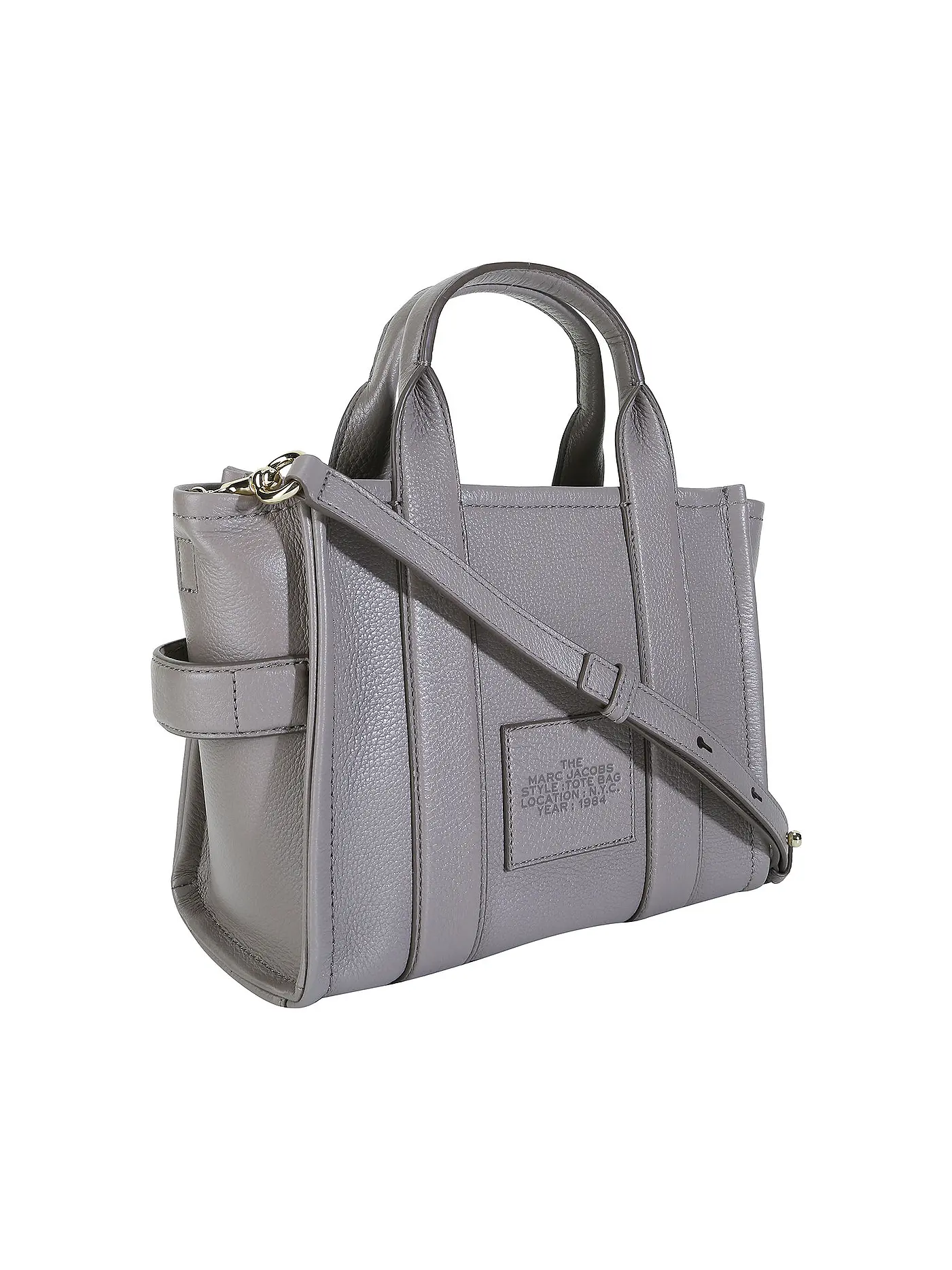 MARC JACOBS | Ledertasche - Tote Bag THE SMALL TOTE LEATHER | grau